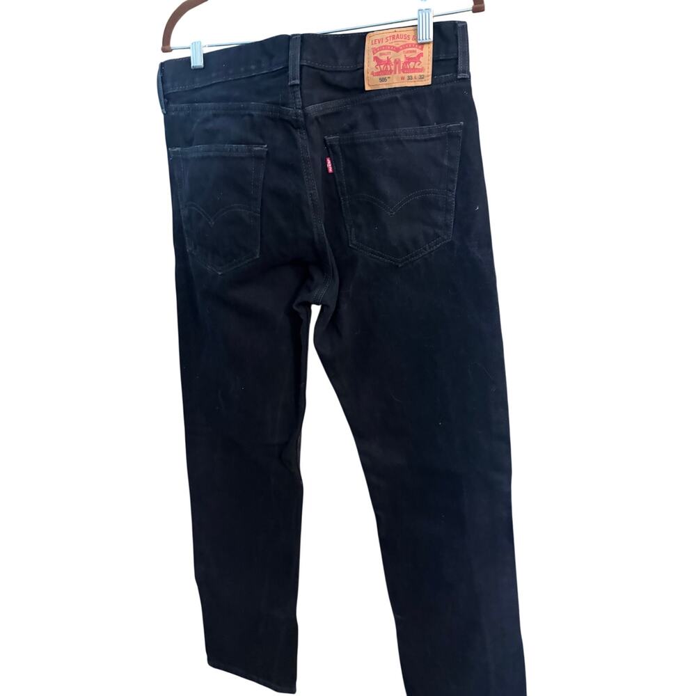Levi's 505 Men's Black Straight Leg Jeans W33 L32 Classic Fit Denim Pants